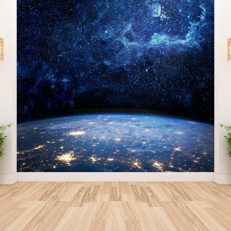 Huge Constellations View Mural for Bathroom Universe Wall Art in Dark Color, Stain-Proofing Clearhalo 'Wall Decor' 'Wall Mural' 1648284