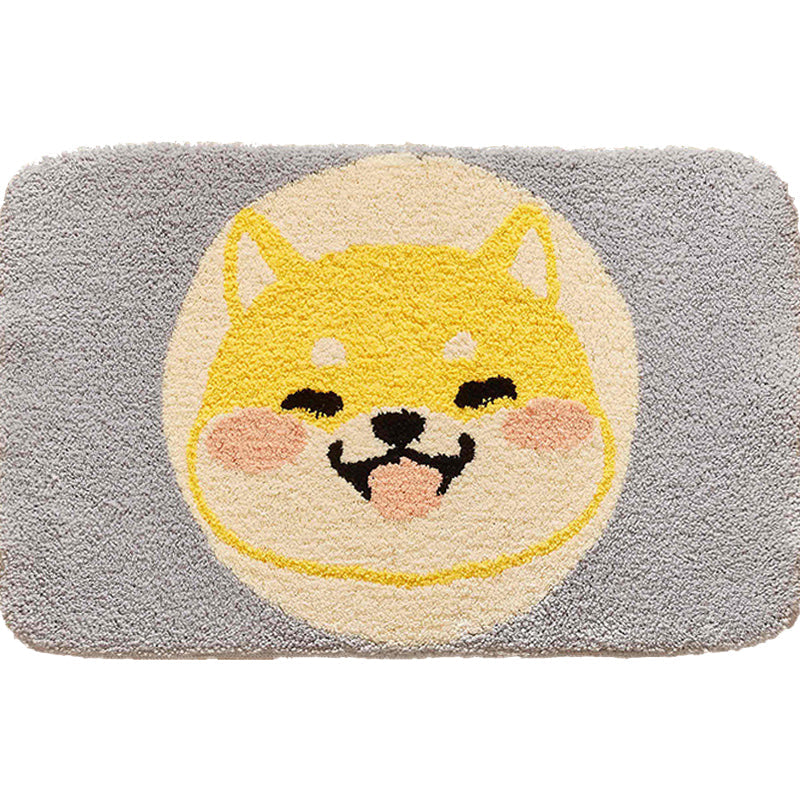 Green Child's Room Rug Kids Animal Dog Circle Pattern Area Rug Polyester Anti-Slip Backing Carpet Clearhalo 'Area Rug' 'Rug' 1648565