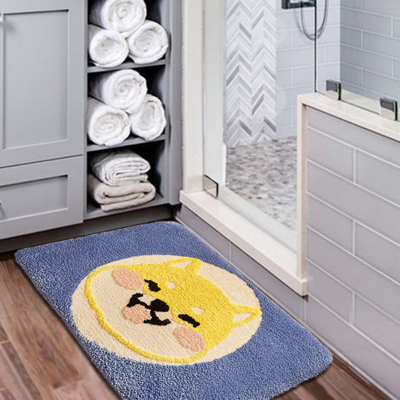 Green Child's Room Rug Kids Animal Dog Circle Pattern Area Rug Polyester Anti-Slip Backing Carpet Clearhalo 'Area Rug' 'Rug' 1648567