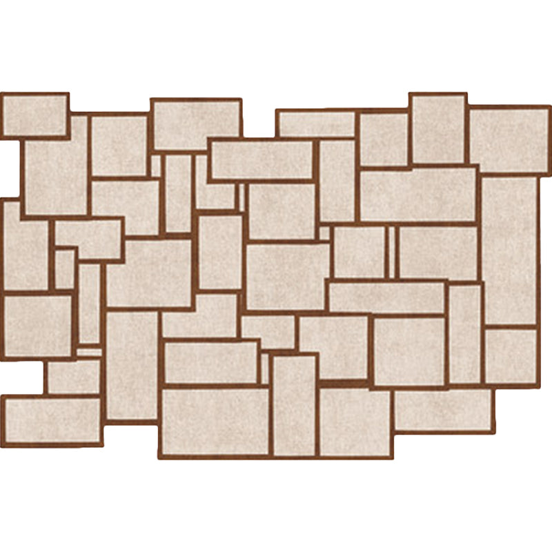 Irregular Bedroom Rug in Brown Modern Colorblock Rectangle Pattern Area Rug Polyester Anti-Slip Backing Carpet Clearhalo 'Area Rug' 'Rug' 1648993