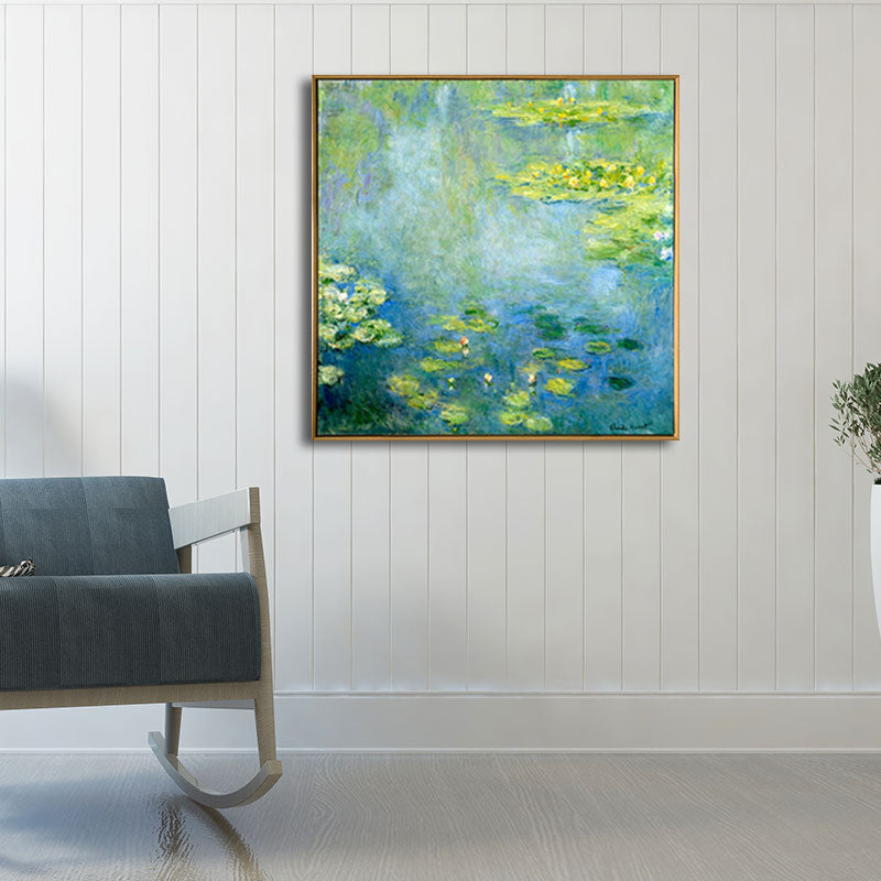 Textured Pool Oil Painting Art Print Canvas Traditional Wall Decor for Family Room Clearhalo 'Art Gallery' 'Canvas Art' 'Traditional' Arts' 1655742