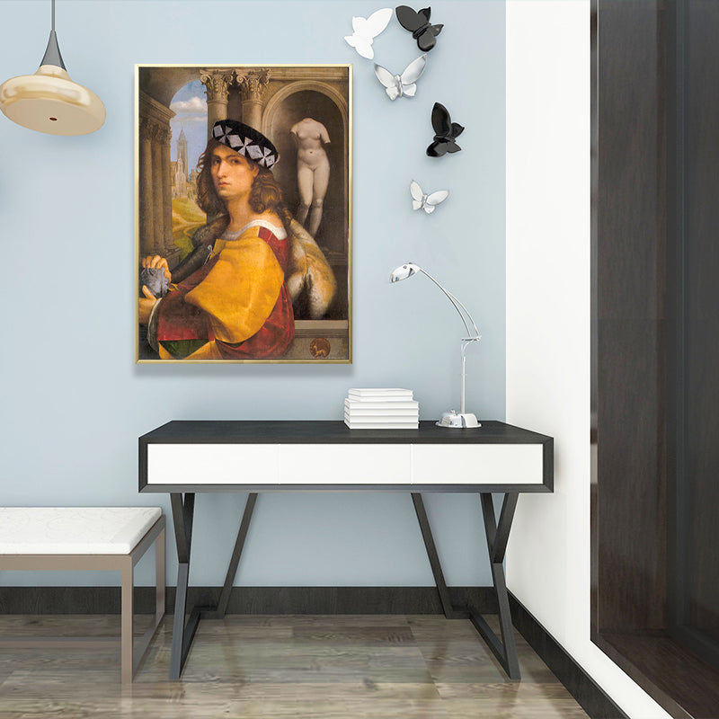 Vintage Royal Woman Portrait Painting Pastel Color House Interior Canvas Wall Art Clearhalo 'Arts' 'Canvas Art' 1659809