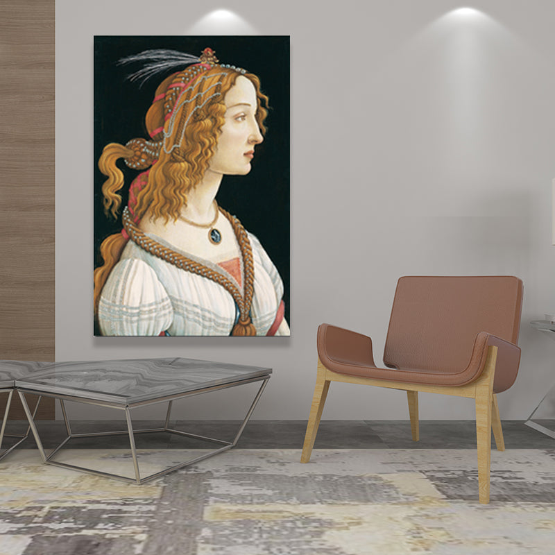 Vintage Royal Woman Portrait Painting Pastel Color House Interior Canvas Wall Art Clearhalo 'Arts' 'Canvas Art' 1659815