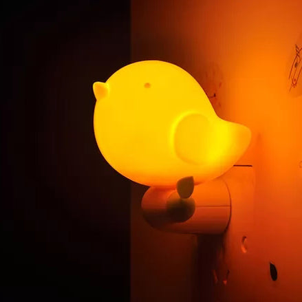 Kindergarten Fat Bird Wall Light Plastic Candy Colored Plug In LED Night Light Clearhalo 'Night Lights' 'Wall Lights' Lighting' 16720