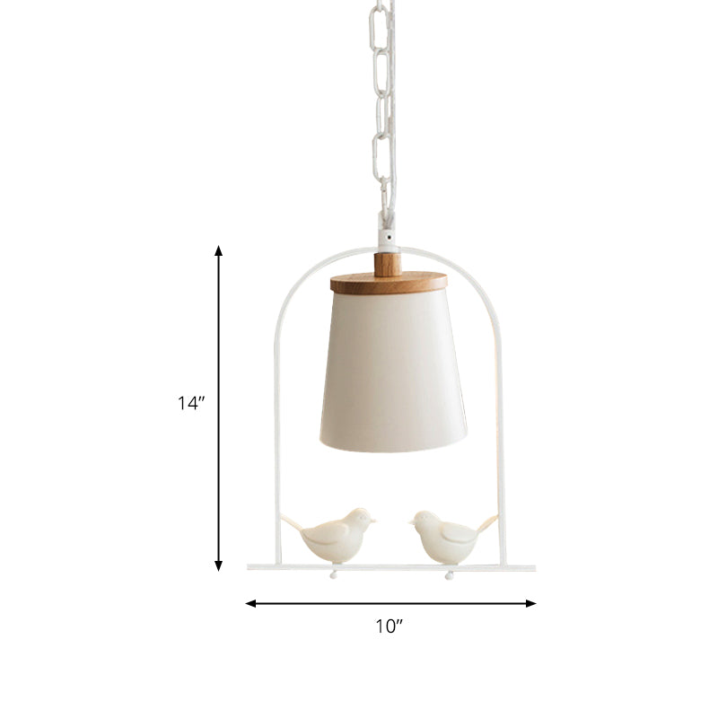 Mini Pendant Light White, Adjustable Ceiling Fixture with Bird Decoration Modern Style Clearhalo 'Ceiling Lights' 'Pendant Lights' 'Pendants' Lighting' 167384