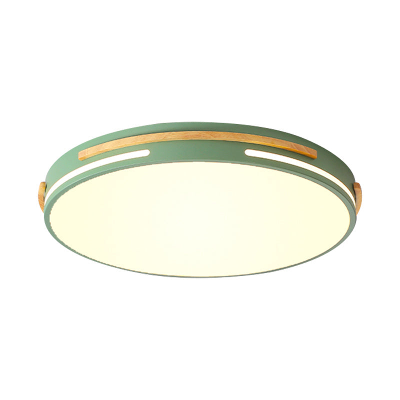 White/Green Round Flush Mount Lighting Simplicity LED Acrylic Flush Light Fixture for Living Room Clearhalo 'Ceiling Lights' 'Close To Ceiling Lights' 'Close to ceiling' 'Flush mount' Lighting' 1687996