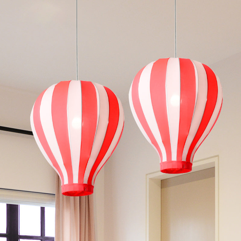 Fabric Balloon Hanging Lighting Cartoon 1 Light Pendant Light Fixture in Red/Blue/Green for Play Room Clearhalo 'Ceiling Lights' 'Pendant Lights' 'Pendants' Lighting' 1688366