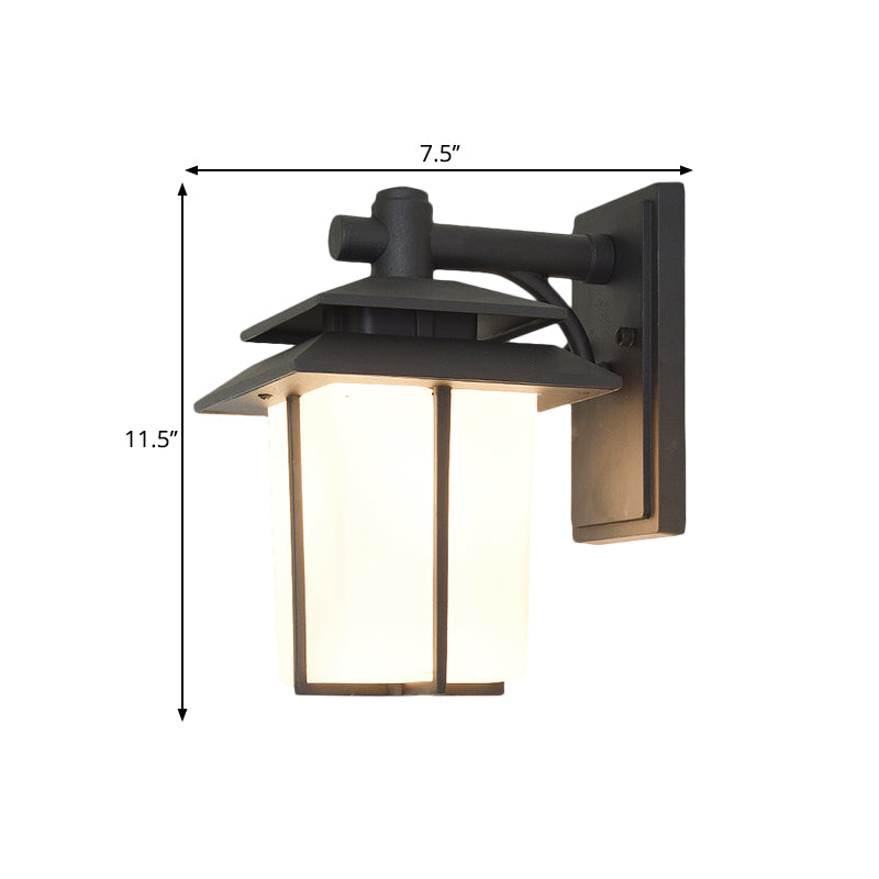 Traditional Trapezoid Wall Lamp 1 Light 7.5