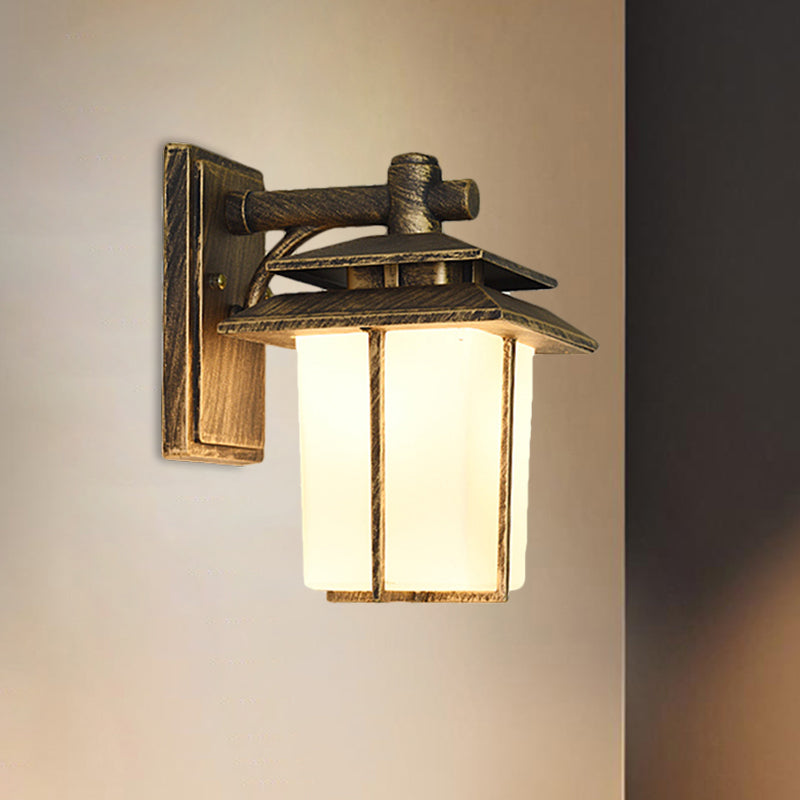 Traditional Trapezoid Wall Lamp 1 Light 7.5