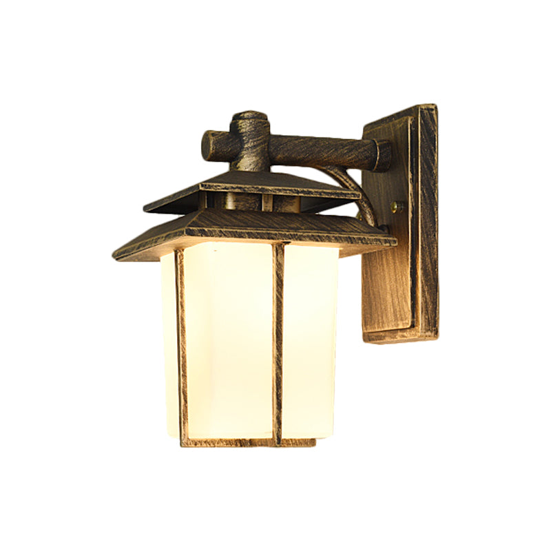 Traditional Trapezoid Wall Lamp 1 Light 7.5