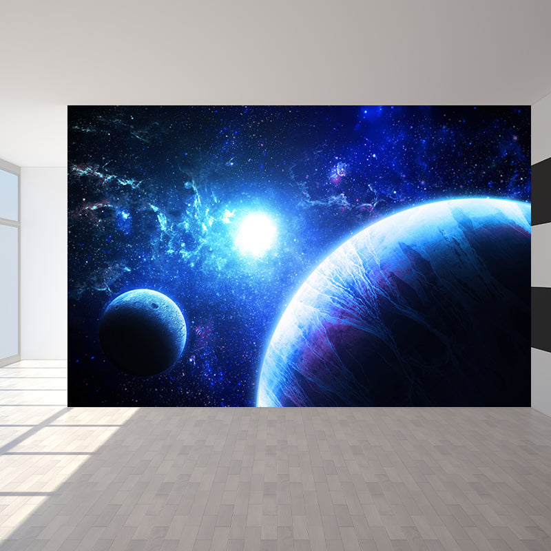 Planet View Mural Decal Modern Decorative Living Room Wall Covering, Personalise Clearhalo 'Wall Decor' 'Wall Mural' 1688970