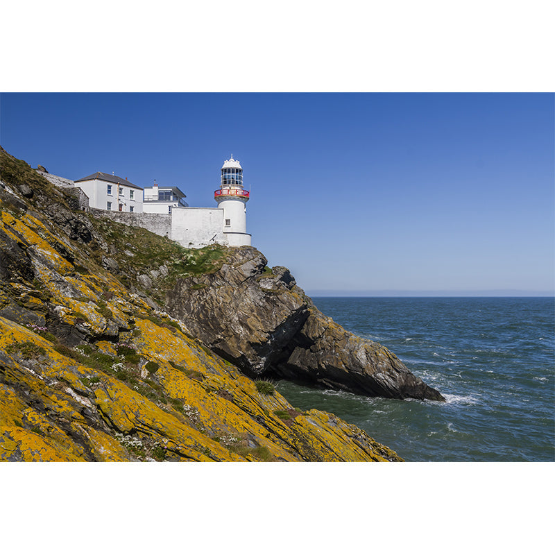 Fabulous Lighthouse Mural Wallpaper for Living Room, Blue, Custom Size Available Clearhalo 'Wall Decor' 'Wall Mural' 1689632