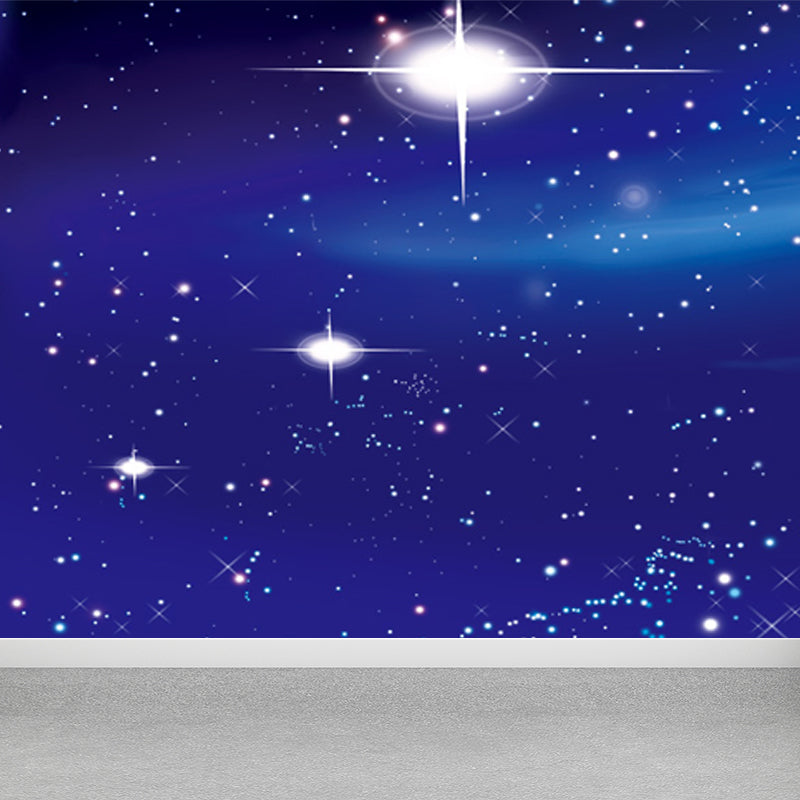 Modern Constellations Mural Decal Blue Decorative Wall Covering for Girls Bedroom Clearhalo 'Wall Decor' 'Wall Mural' 1689701