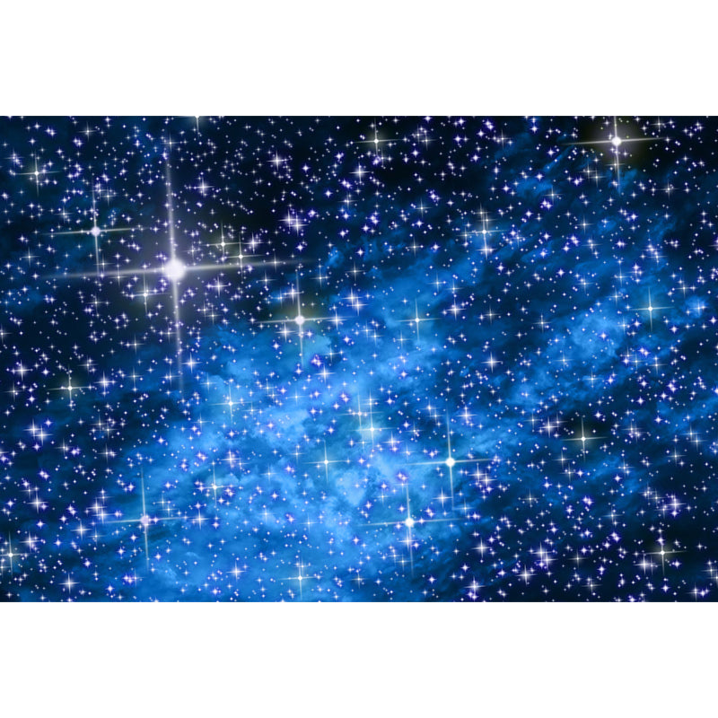 Dark Blue Nebula Mural Wallpaper Space Modern Washable Wall Covering for Kitchen Clearhalo 'Wall Decor' 'Wall Mural' 1689713