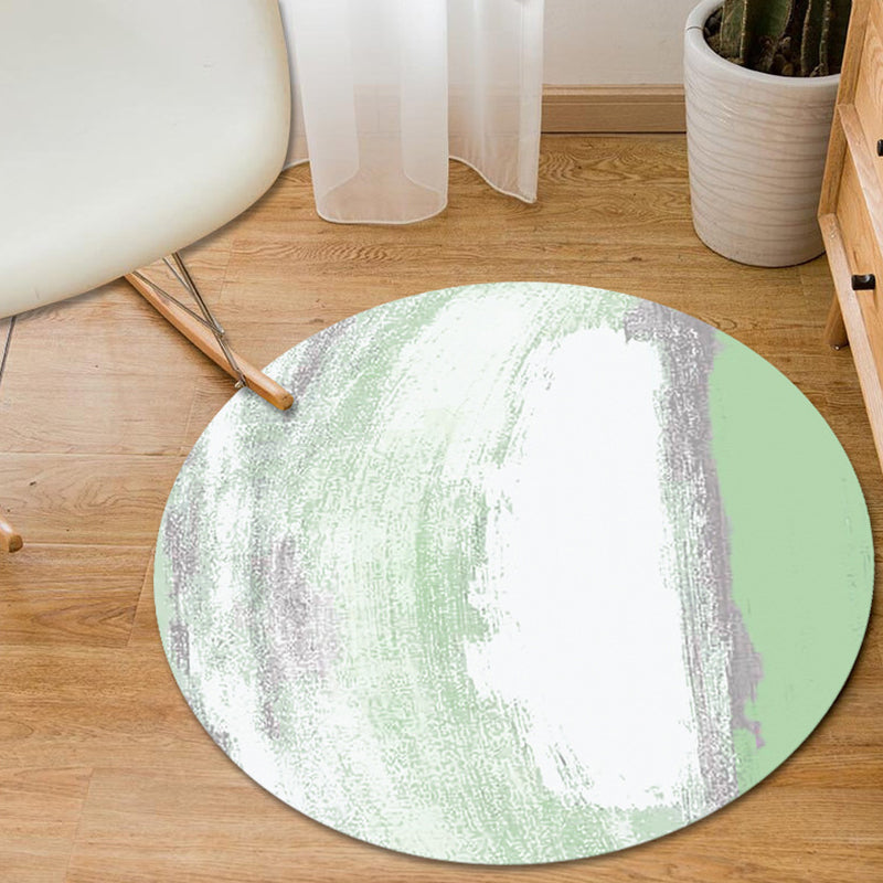 Modern Living Room Rug in Grey and Pink Abstract Painting Print Rug Polyester Anti-Slip Area Rug Green Clearhalo 'Area Rug' 'Modern' 'Rugs' Rug' 1692893