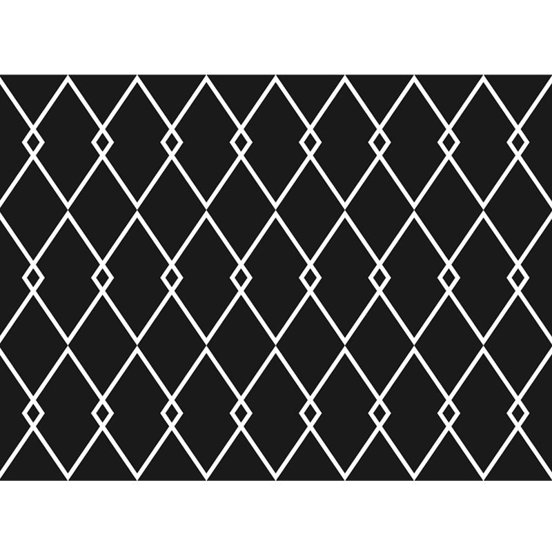 Scandinavian Modern Rug in Black Geometry Rhombus Pattern Rug Polyester Anti-Slip Carpet for Home Decoration Clearhalo 'Area Rug' 'Modern' 'Rugs' Rug' 1693645