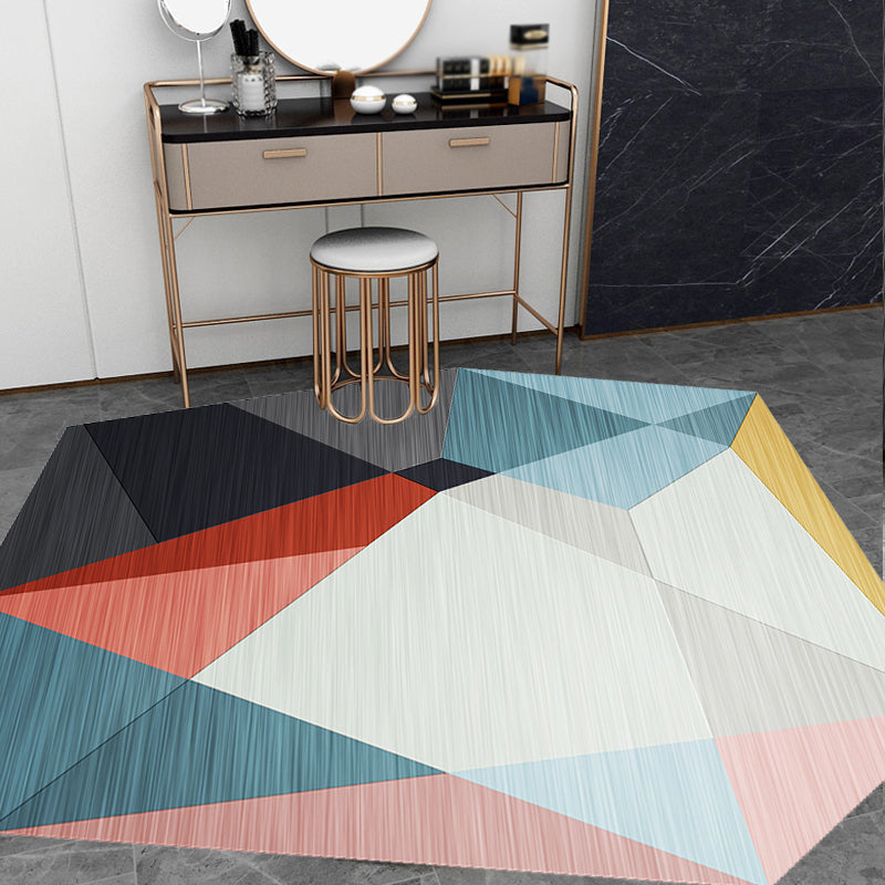 Casual Novelty Irregular Rug Multicolored Colorblock Pattern Rug Polyester Pet Friendly Carpet for Home Decor Clearhalo 'Area Rug' 'Rug' 1693888