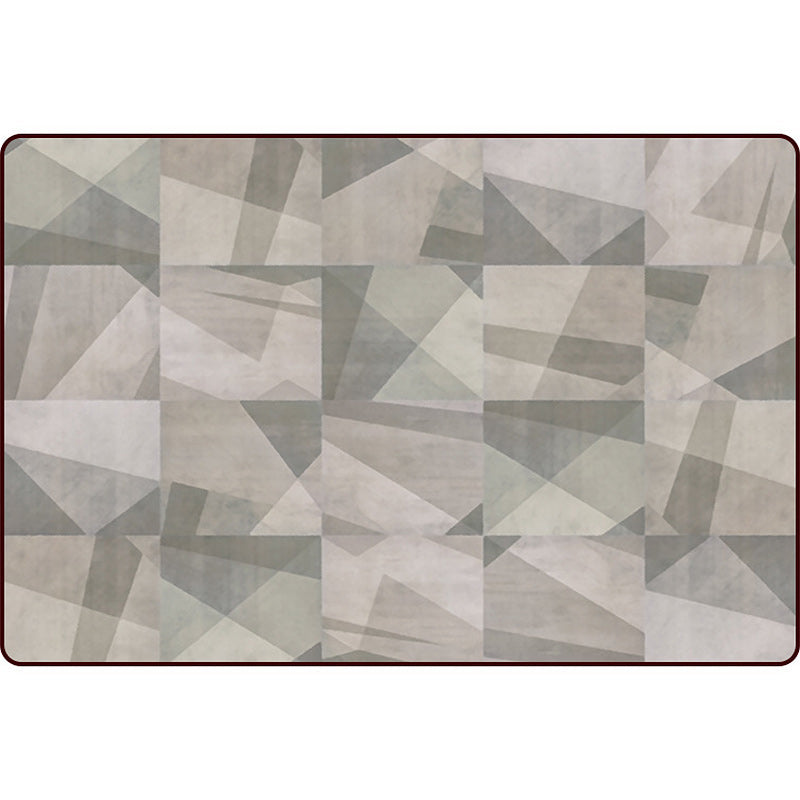 Modern Living Room Rug in Grey Color Block Square Print Rug Polyester Non-Slip Backing Area Rug Clearhalo 'Area Rug' 'Modern' 'Rugs' Rug' 1694097