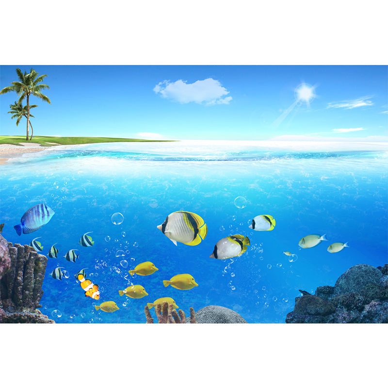 Marine Benthos Wall Mural Kids Style Decorative Children Bedroom Wall Decor, Custom Clearhalo 'Wall Decor' 'Wall Mural' 1696410