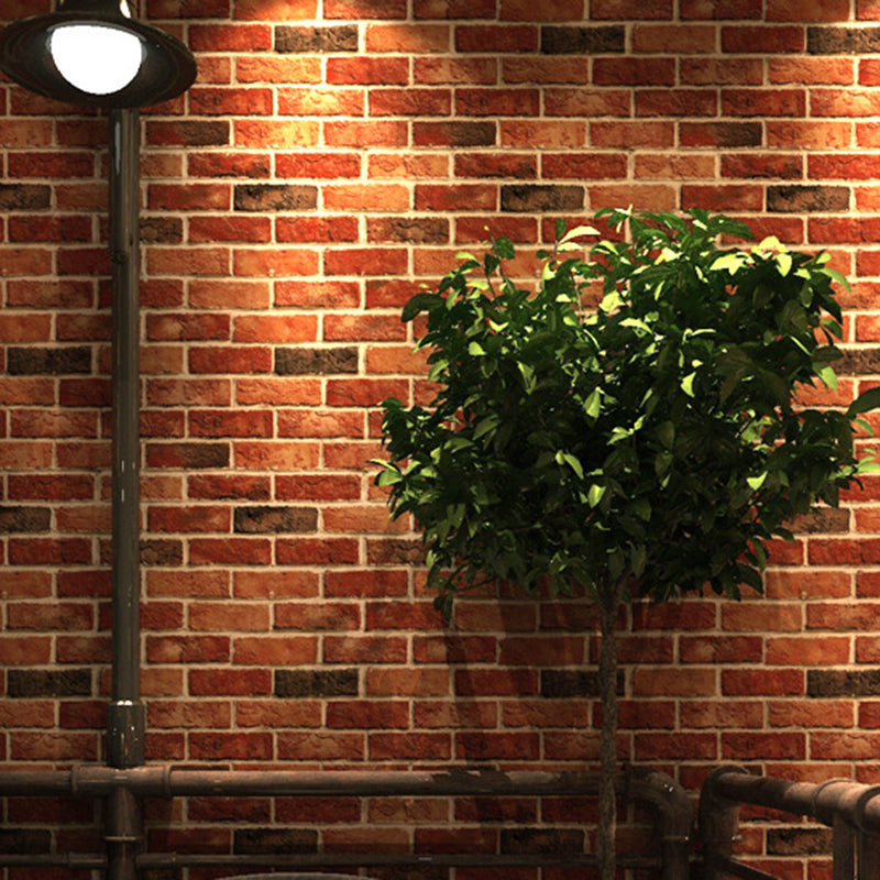 Seamless Pattern Brick Wallpaper Industrial Waterproof Restaurant Wall Decor, 57.1-sq ft Brick Red Clearhalo 'Industrial wall decor' 'Industrial' 'Wallpaper' Wall Decor' 1696505