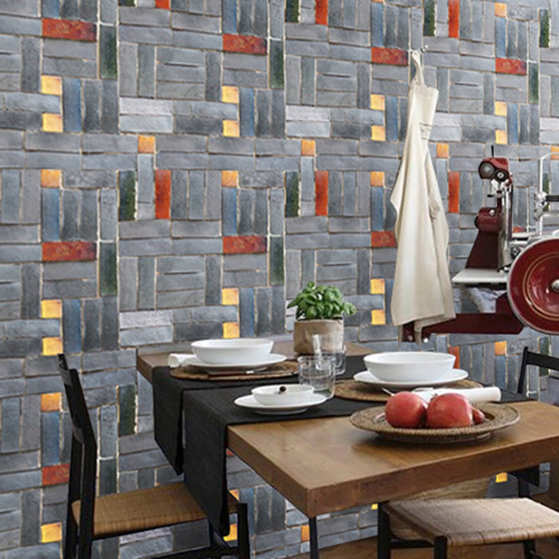 Water-Proof Brick Wallpaper Industrial PVC Wall Decor for Kitchen, 33' L x 17.5
