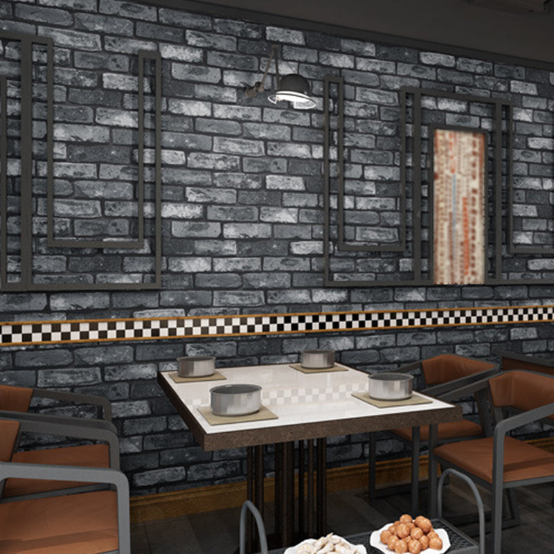 Shabby Brickwork Wallpaper Roll for Restaurant Architectural Wall Art, 31' x 20.5