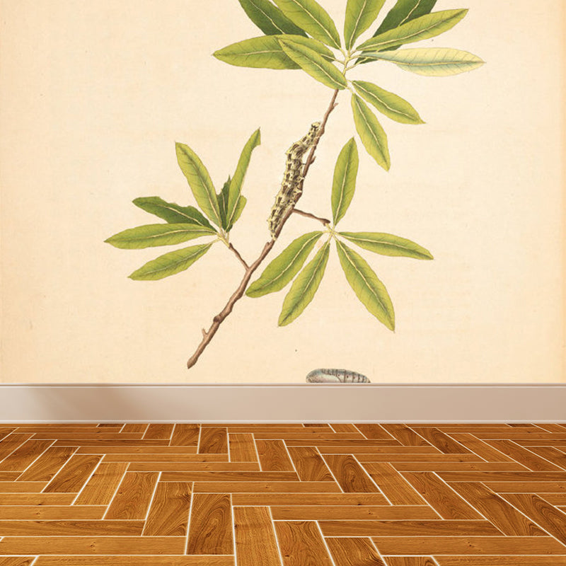 Beige Tree Branch Mural Wallpaper Botanical Contemporary Stain Resistant Wall Art Clearhalo 'Wall Decor' 'Wall Mural' 1699532