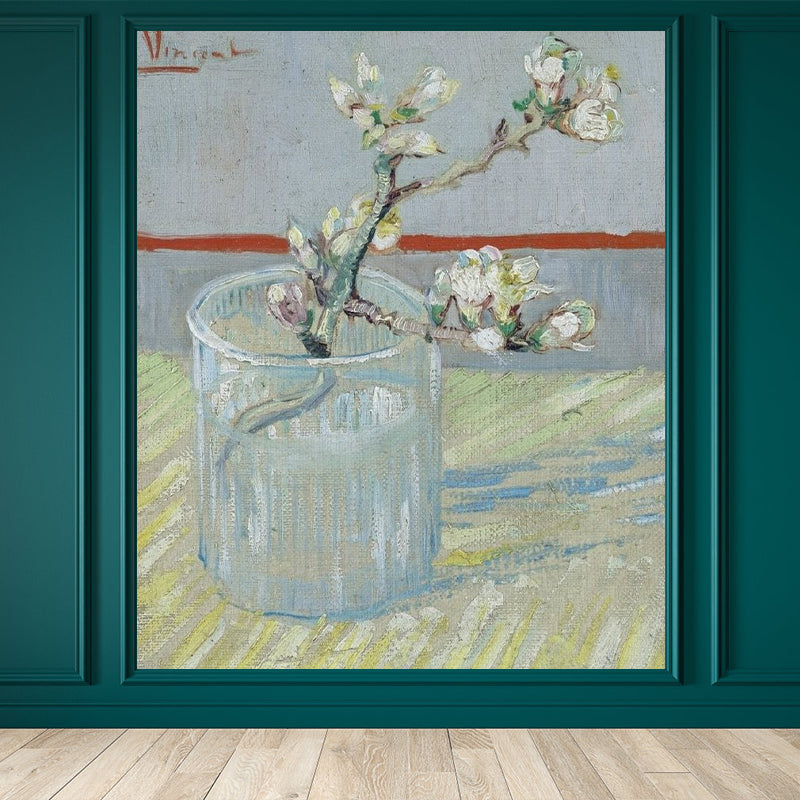 Modern Flower Branch Mural Wallpaper Soft Color Florentine Scenery Wall Covering Clearhalo 'Wall Decor' 'Wall Mural' 1699603