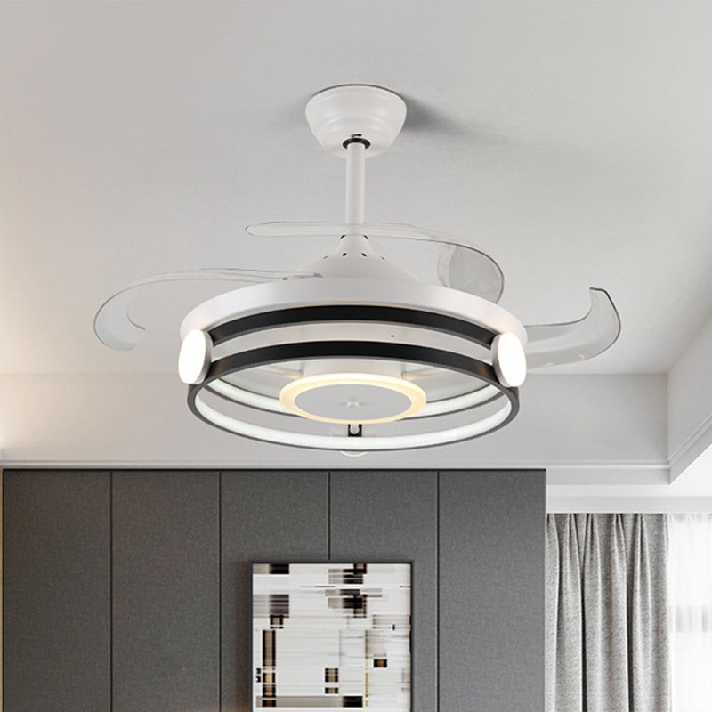 Acrylic Round Ceiling Fan Light Fixture Simple 42