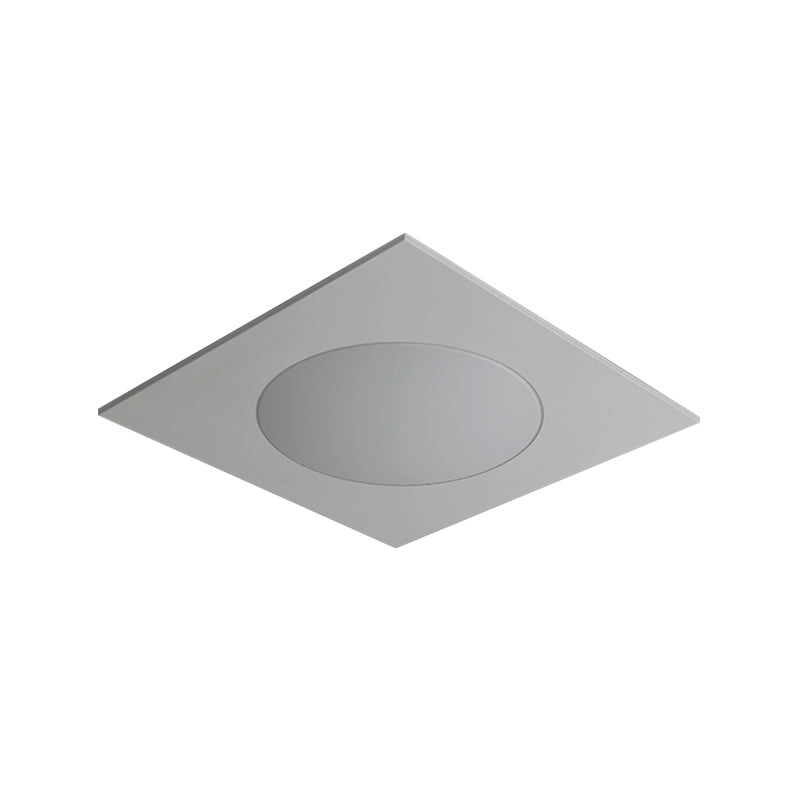 White Square Flushmount Contemporary 19.5