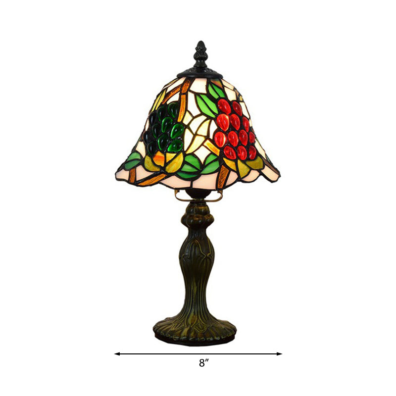 Bell Table Lighting Tiffany Loft Stained Glass 1 Bulb Table Lamp for Living Room Clearhalo 'Lamps' 'Table Lamps' Lighting' 171309