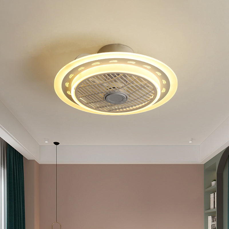 Modernist Circle Fan Lamp Acrylic 20.5