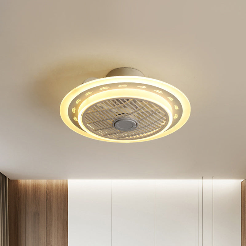 Modernist Circle Fan Lamp Acrylic 20.5