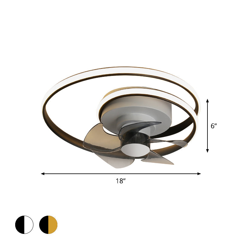 Simple Spiral Circle Fan Lighting Acrylic 18