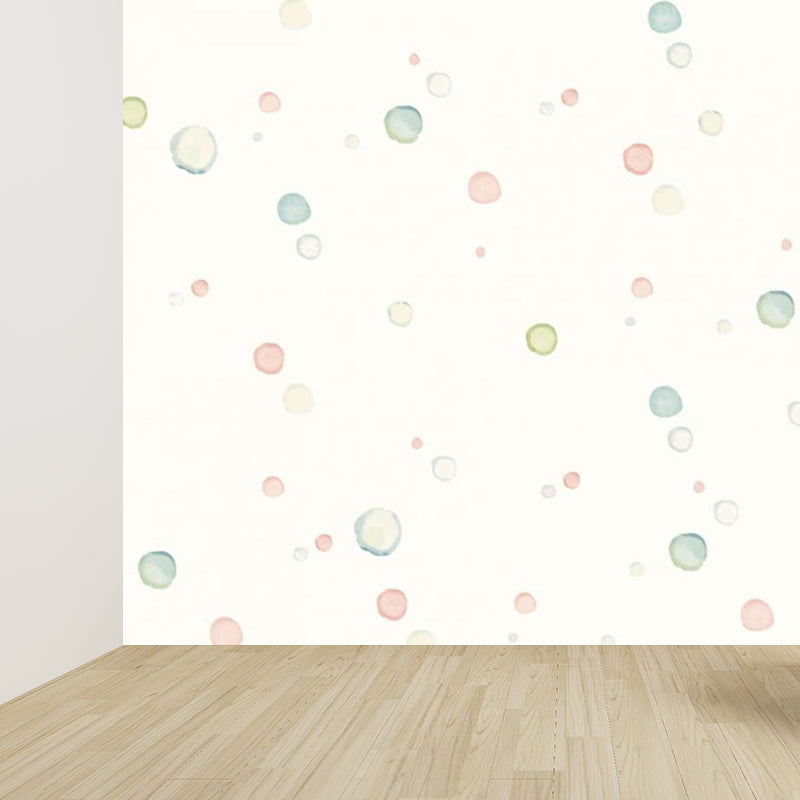 Cartoon Bubbles Wall Mural Decal for Baby Room Customized Size Wall Decor in Beige Beige Clearhalo 'Wall Decor' 'Wall Mural' 1713914