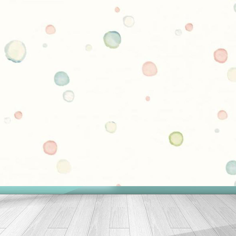 Cartoon Bubbles Wall Mural Decal for Baby Room Customized Size Wall Decor in Beige Clearhalo 'Wall Decor' 'Wall Mural' 1713916