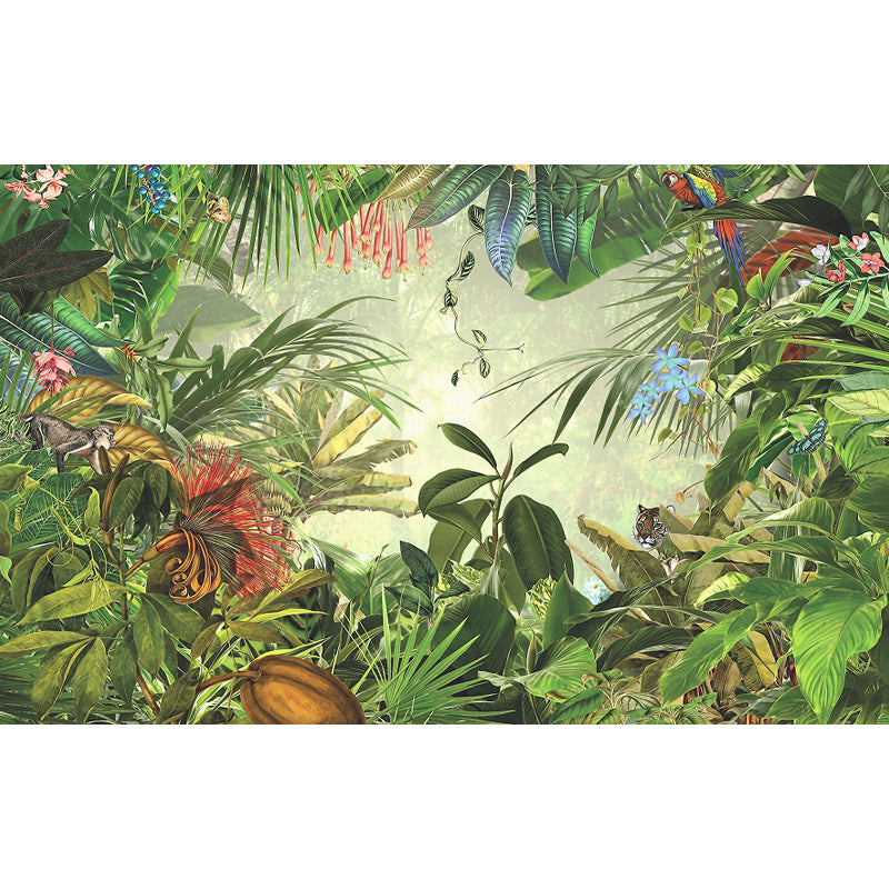 Water Resistant Botanical Wall Mural Non-Woven Tropical Wall Decor for Dining Room Clearhalo 'Wall Decor' 'Wall Mural' 1714512