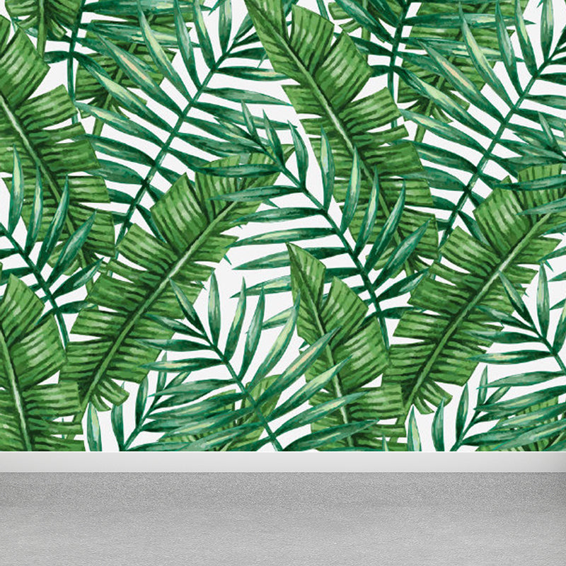 Tropical Natural Botanical Wall Mural Soft Color Decorative Wall Decor for Kitchen Clearhalo 'Wall Decor' 'Wall Mural' 1714905