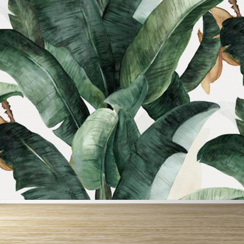 Non-Woven Ornamental Wall Mural Tropical Botanical Leaves Wall Covering, Personalised Clearhalo 'Wall Decor' 'Wall Mural' 1714966