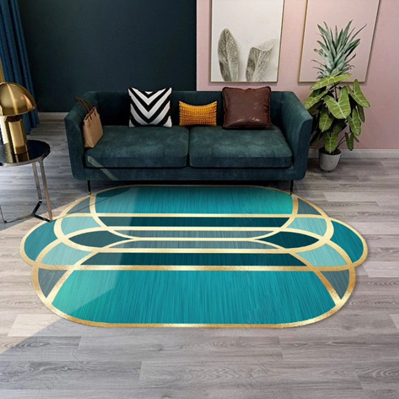 Green Irregular Rug Bedroom Novelty Ombre Pattern Area Rug Polyester Pet Friendly Carpet Green Clearhalo 'Area Rug' 'Rug' 1715275