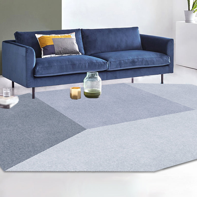 Grey Irregular Bedroom Rug Novelty Color Block Geometry Pattern Area Rug Polyester Anti-Slip Backing Carpet Clearhalo 'Area Rug' 'Rug' 1715386