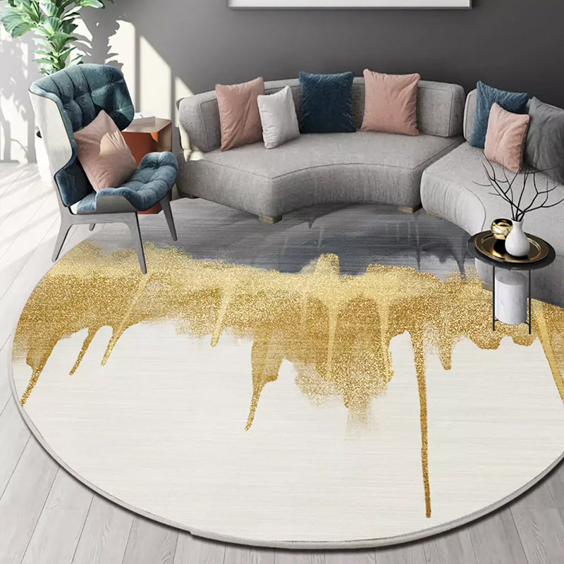 Multicolor Bedroom Rug Polyester Modernism Abstract Rug Washable Pet Friendly Carpet Yellow Clearhalo 'Area Rug' 'Modern' 'Rugs' Rug' 1716205