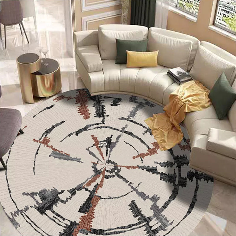 Multicolor Bedroom Rug Polyester Modernism Abstract Rug Washable Pet Friendly Carpet Apricot Clearhalo 'Area Rug' 'Modern' 'Rugs' Rug' 1716207