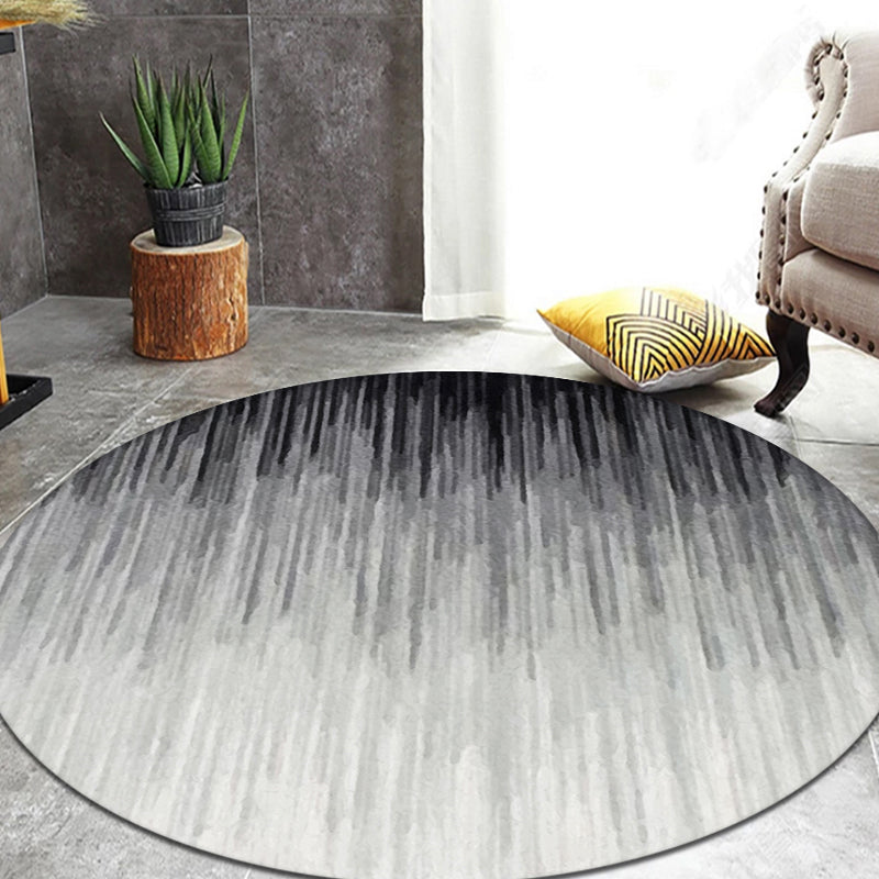 Grey Modern Rug Polyester Striped Ombre Pattern Rug Non-Slip Backing Pet Friendly Carpet for Living Room Grey Clearhalo 'Area Rug' 'Modern' 'Rugs' Rug' 1716264