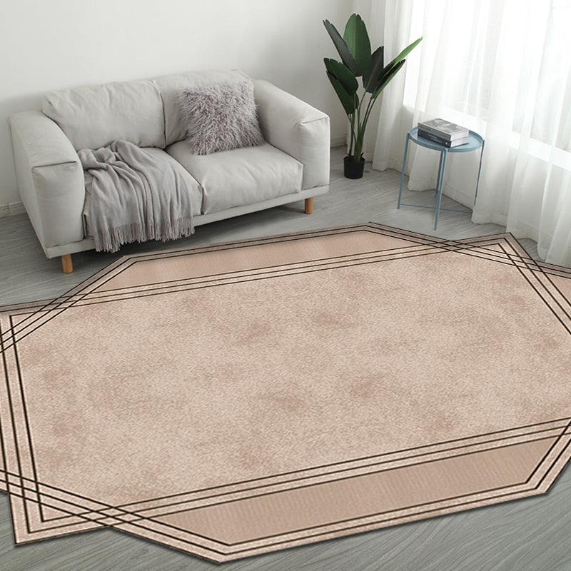 Brown Bedroom Rug Novelty Solid Color Area Rug Polyester Pet Friendly Anti-Slip Carpet Clearhalo 'Area Rug' 'Rug' 1716322