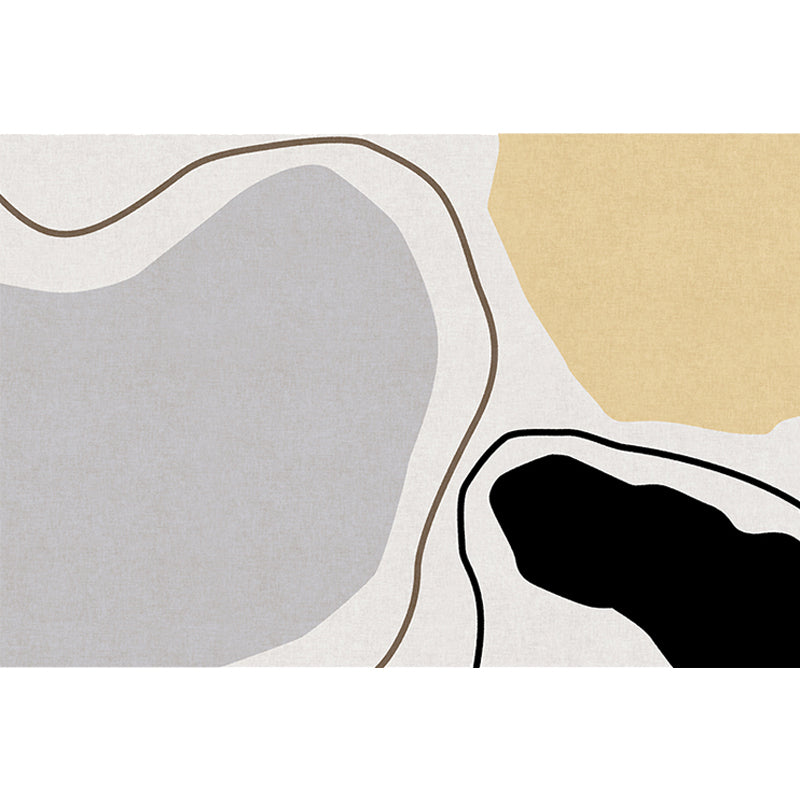 Novelty Abstract Rug Beige Polyester Rug Non-Slip Backing Washable Pet Friendly Area Rug for Living Room Clearhalo 'Area Rug' 'Rug' 1716421