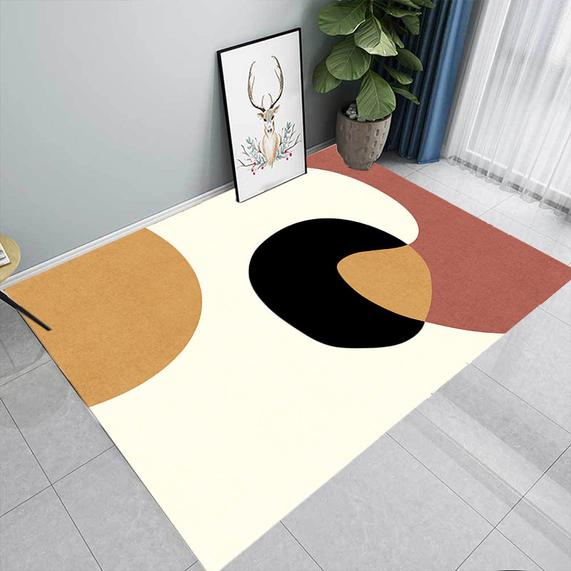 Novelty Abstract Rug Beige Polyester Rug Non-Slip Backing Washable Pet Friendly Area Rug for Living Room Clearhalo 'Area Rug' 'Rug' 1716430