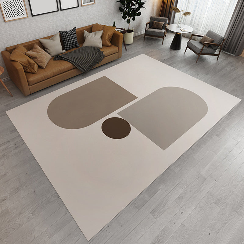 Minimalist Colorblock Rug Pink Flannel Rug Washable Pet Friendly Non-Slip Area Rug for Living Room Brown Clearhalo 'Area Rug' 'Modern' 'Rugs' Rug' 1716671