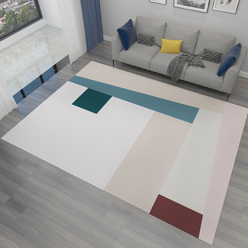 Minimalist Colorblock Rug Pink Flannel Rug Washable Pet Friendly Non-Slip Area Rug for Living Room Beige Clearhalo 'Area Rug' 'Modern' 'Rugs' Rug' 1716673