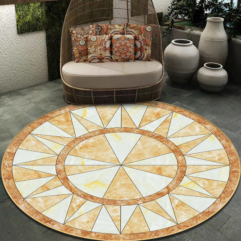 Modernist Living Room Rug Geometric Pattern Rug Polyester Washable Anti-Slip Pet Friendly Area Rug Yellow Clearhalo 'Area Rug' 'Modern' 'Rugs' Rug' 1716708